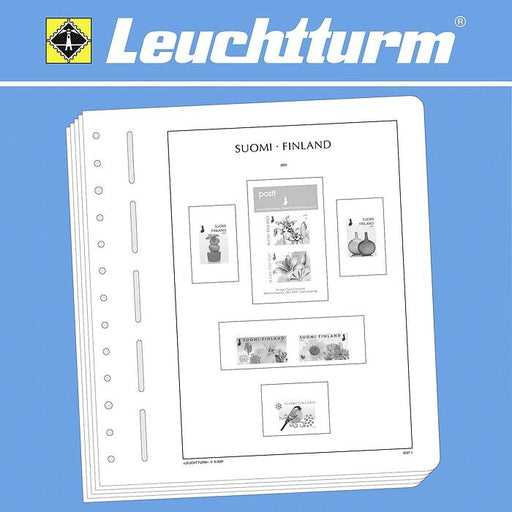 Leuchtturm Lighthouse förtryckta insticksblad för finska frimärken med transparenta fickor