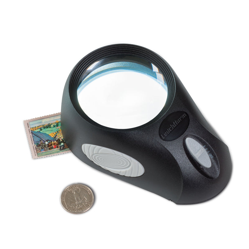 Suurennuslasi BULLAUGE, jossa 5-kertainen suurennus, 6 LED-valoa, 3 kirkkausasetusta
