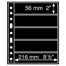 Leuchtturm GRANDE insticksblad i A4-format för frimärksförvaring