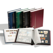 Leuchtturm COMFORT frimärksalbum med vita sidor redo att fyllas med frimärken
