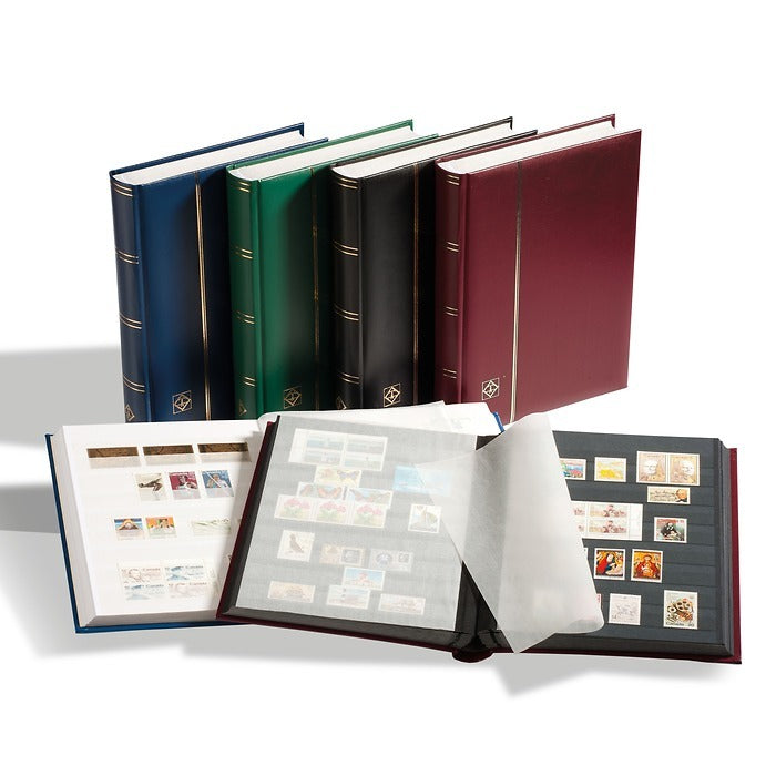 Leuchtturm COMFORT frimärksalbum med vita sidor redo att fyllas med frimärken