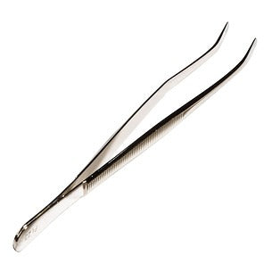 Pincett för frimärken, 12 cm med böjd spadformad spets